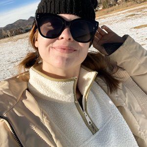 Madewell Fleece Quilted-Pocket Popover Jacket